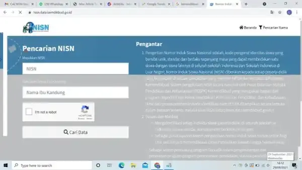nisn siswa pencarian berdasarkan nama