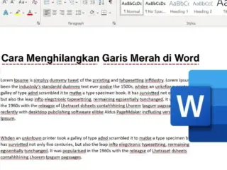 cara menghilangkan garis merah di word